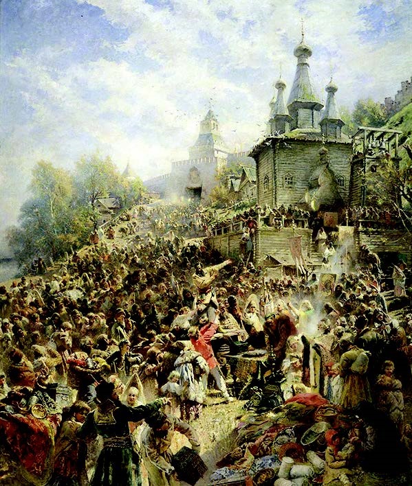 Историческая картина "Воззвание Минина" К. Маковский